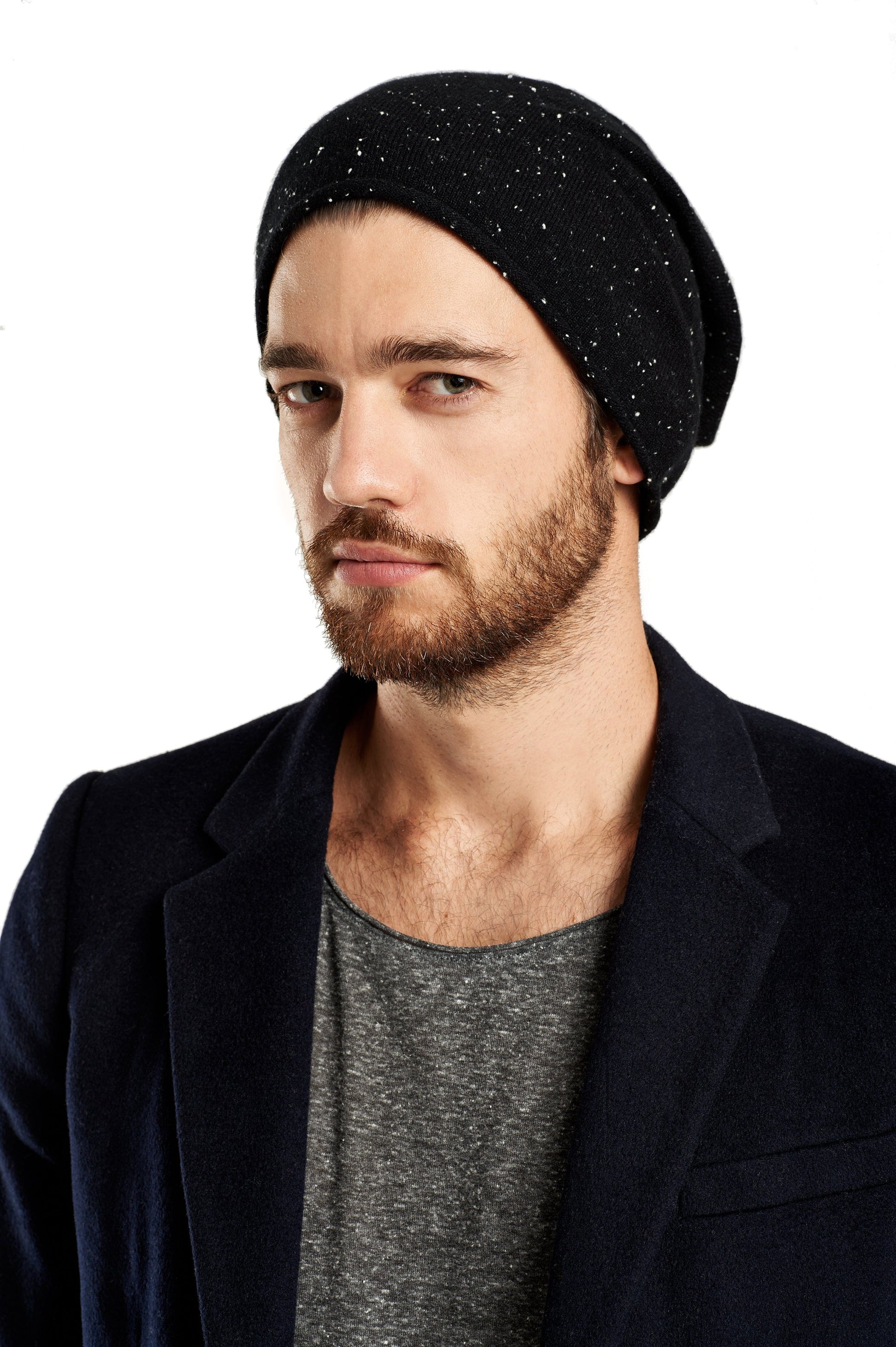 Alabaste Sky at Night Stroke Me Beanie – Black with Speckle