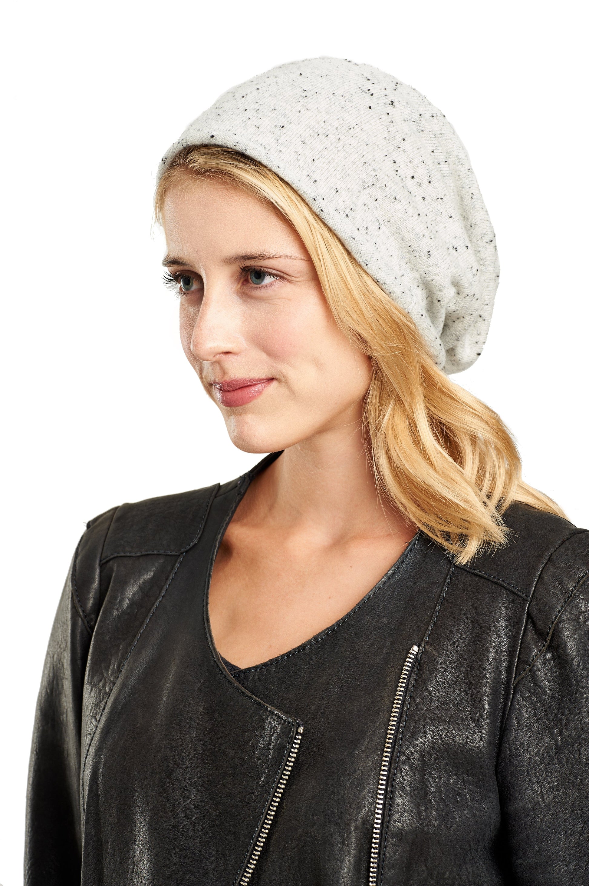 Alabaste Frost Stroke Me Beanie – Light Grey with Speckle
