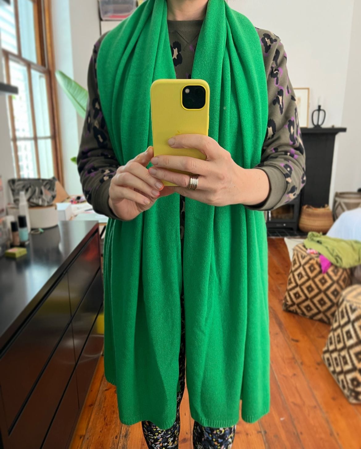 Alabaste-UK Scarf Spring Green Cashmere Scarf